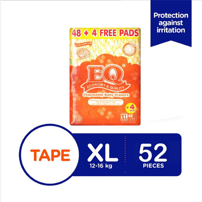 EQ Colors Jumbo Pack XL 52's - Tape Baby Diapers