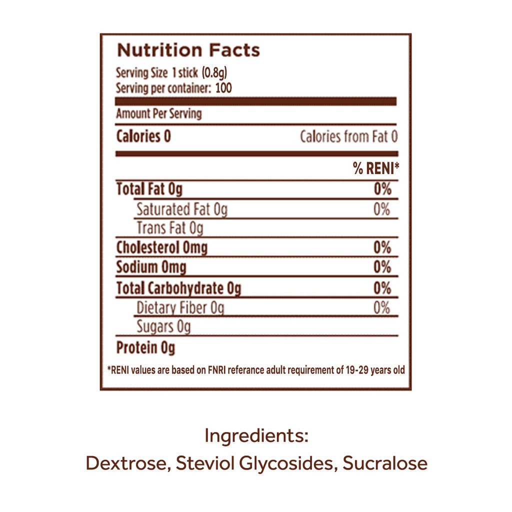 PURE VIA STEVIA Zero Calorie Sweetener (100 Sticks) - Stevia Sweetener, Sugar Free - (BUNDLE OF 3)