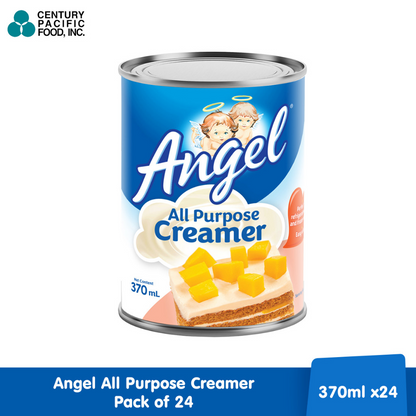 Angel ALL PURPOSE CREAMER 370ml (Case of 24pcs) - Perfect for Cakes & Frozen Desserts, Easy Whip
