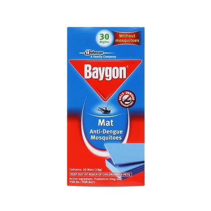 BAYGON ANTI MOSQUITO MATS - Refill 30s (PACK OF 3)