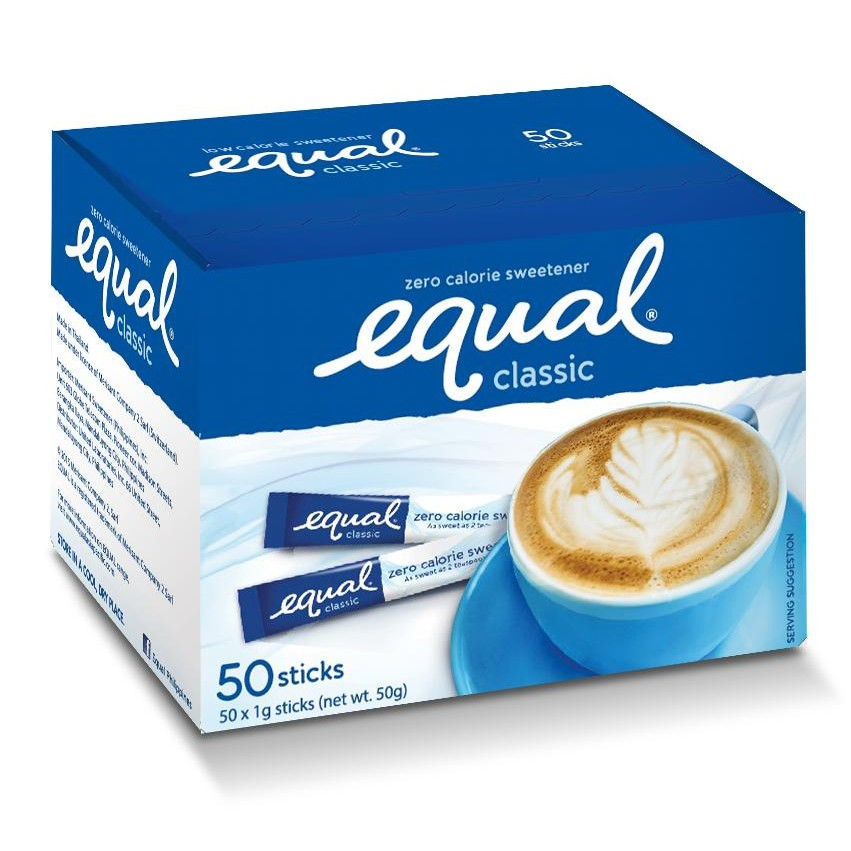 EQUAL Classic Zero Calorie Sweetener (50 Sticks per Box) - Sugar Substitute, Diabetic Friendly - BUNDLE OF 3