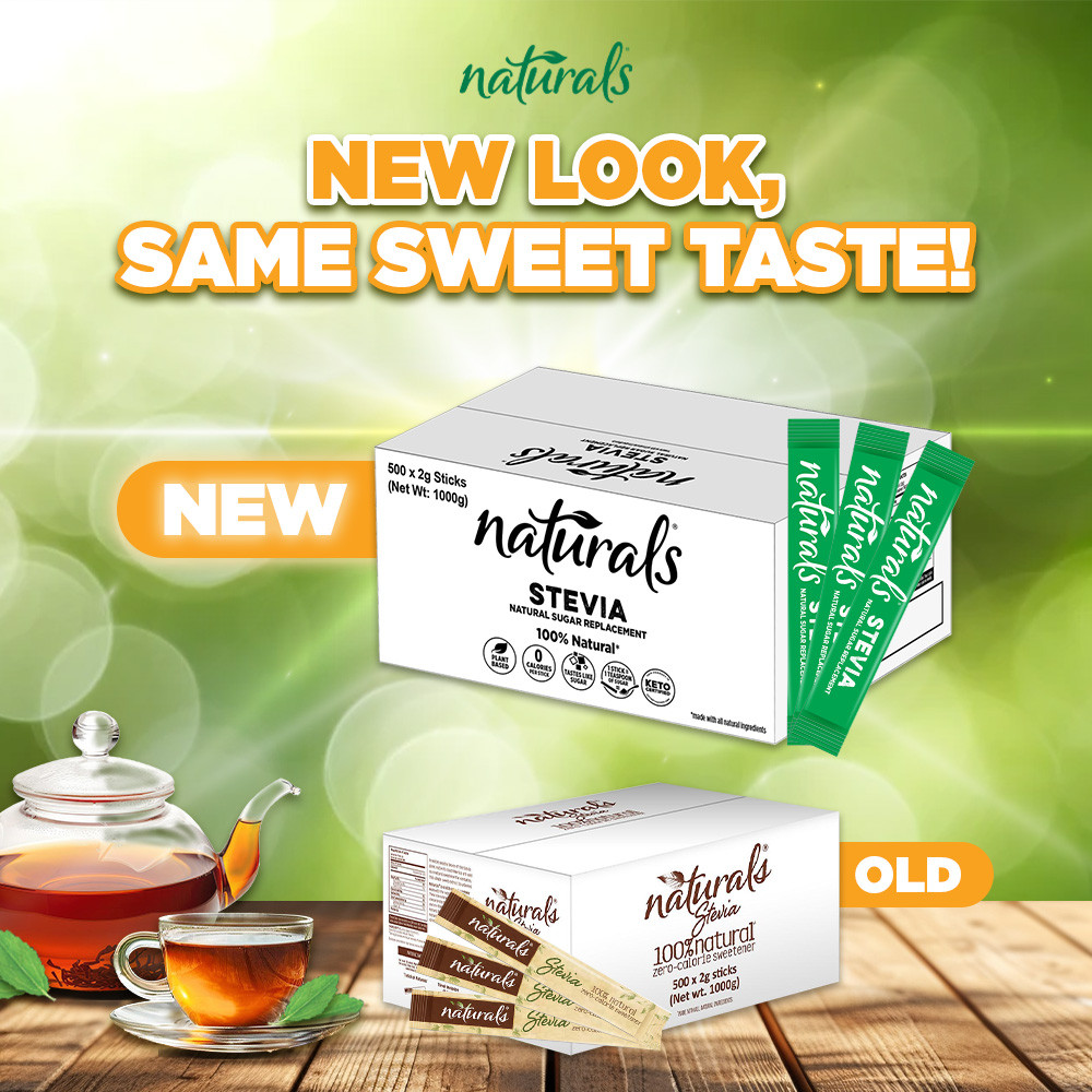 NATURALS STEVIA Zero Calorie Sweetener - Natural Stevia Sweetener, Sugar Free - (500 Sticks x 1 Box)
