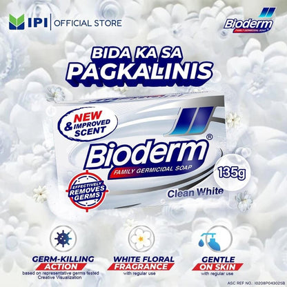 BIODERM SOAP CLEAN WHITE 135g Box- [Bundle of 5]