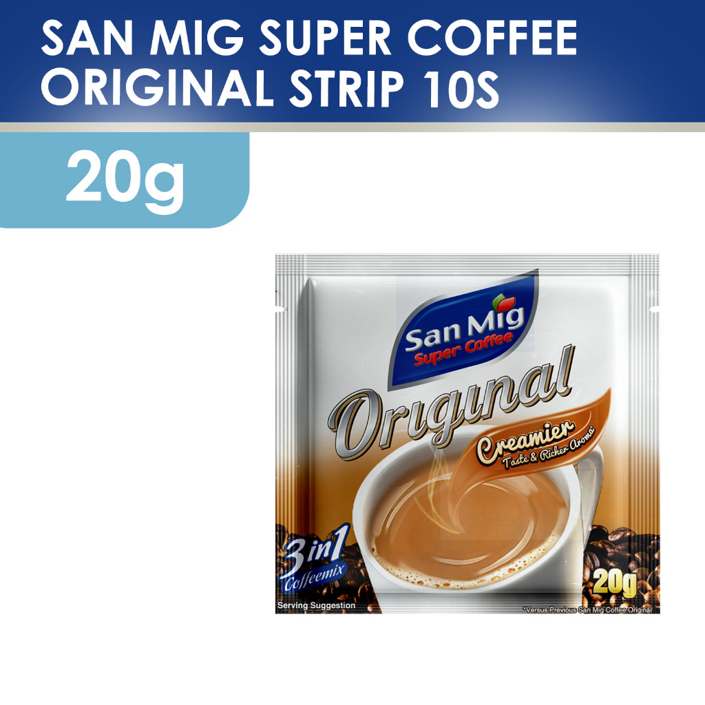 1 CASE - SAN MIG Super Coffee 3 in 1 Original Strip (20g x 10sachets) - 24 packs