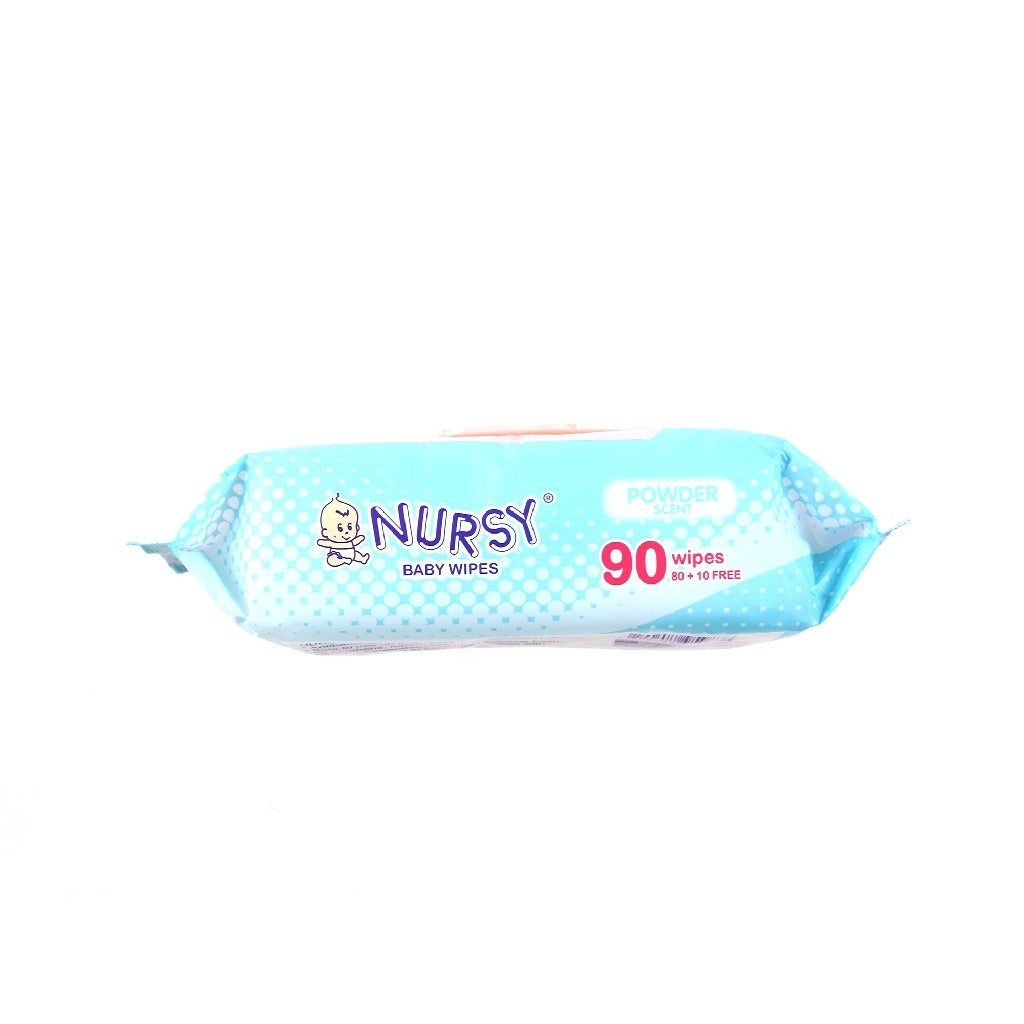 BUNDLE OF 4 and 24 - Nursy Baby Wipes in Powder Scent 90's