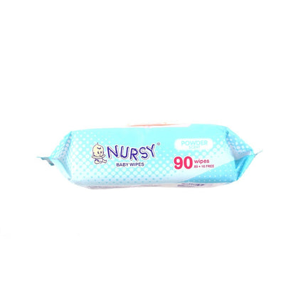 BUNDLE OF 4 and 24 - Nursy Baby Wipes in Powder Scent 90's