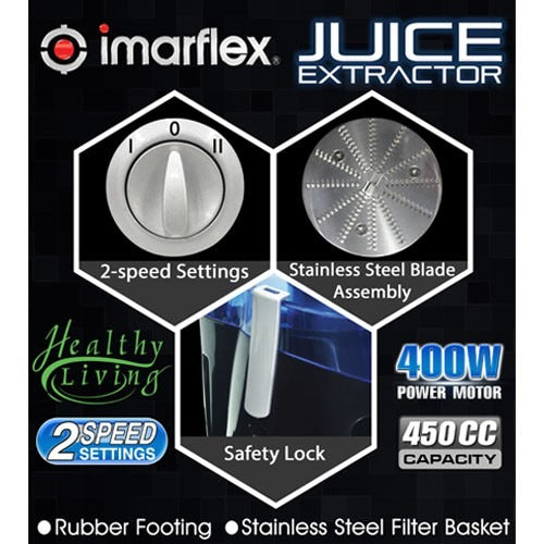 IMARFLEX  IJE-5000- Juice Extractor - BLACK