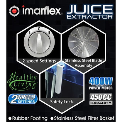 IMARFLEX  IJE-5000- Juice Extractor - BLACK