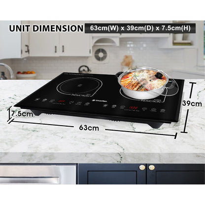 IMARFLEX  IDX-3250B - Built-in Twin Induction Cooker- L 1300W / R 1500W
