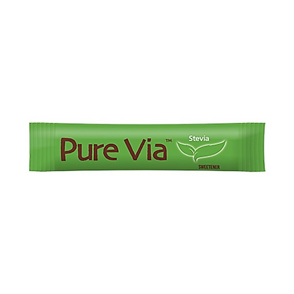 PURE VIA STEVIA Zero Calorie Sweetener (40 Sticks) - Stevia Sweetener, Sugar Free - (BUNDLE OF 3)