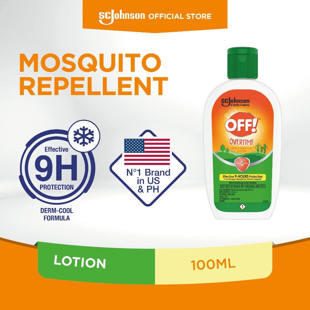 OFF! Mosquito Repellent Lotion - Overtime 100ml (Pack of 3)