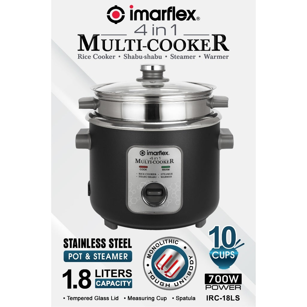 IMARFLEX IRC-18LS - 4in1 MULTI COOKER 10 CUPS CAPACITY