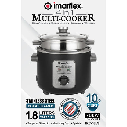 IMARFLEX IRC-18LS - 4in1 MULTI COOKER 10 CUPS CAPACITY