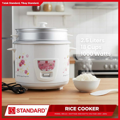 STANDARD RICE COOKER 2.5 Liters with Steamer