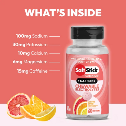 Saltstick Electrolyte Fastchews ( Citrus Burst ) - Bottles 60 Chewable Tablets