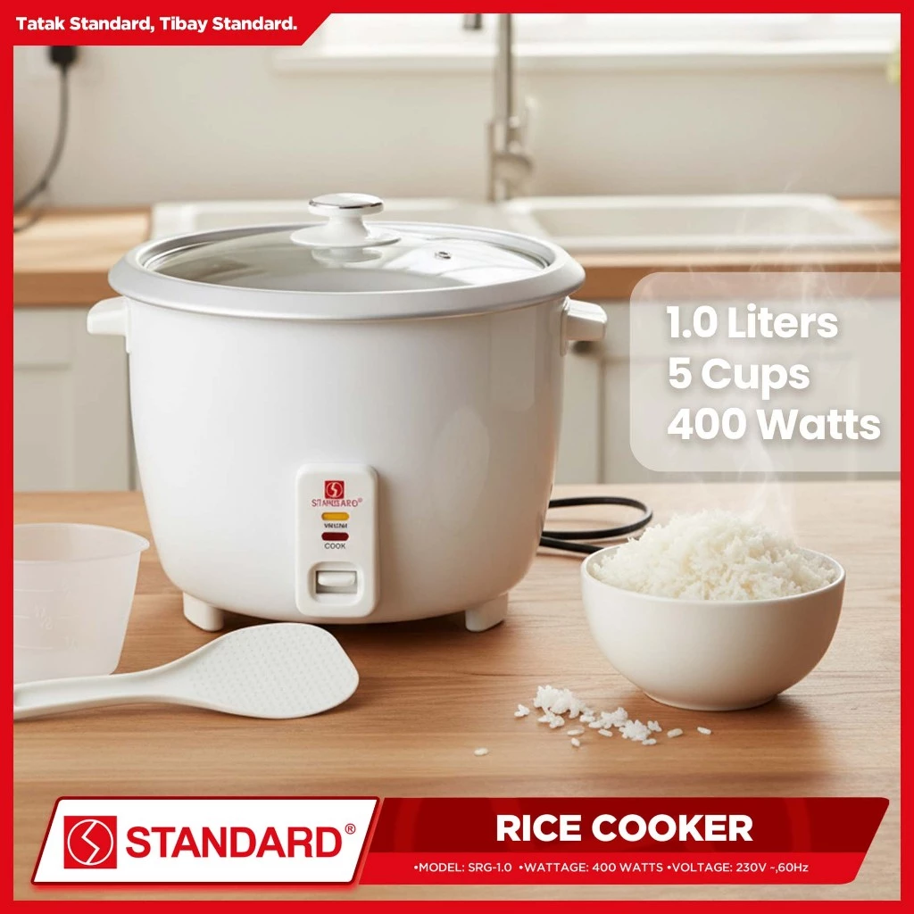 STANDARD RICE COOKER 400W - 1L / 5 Cups Rice