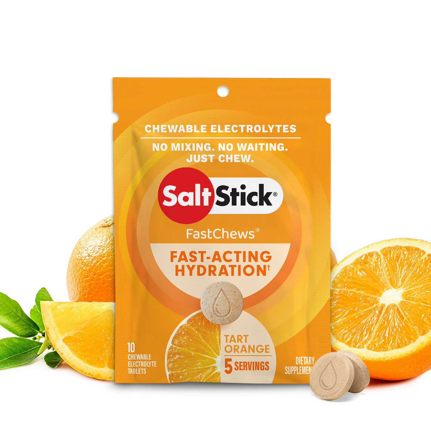 SALTSTICK Electrolyte Fastchews (Packet 10ct) - TART ORANGE