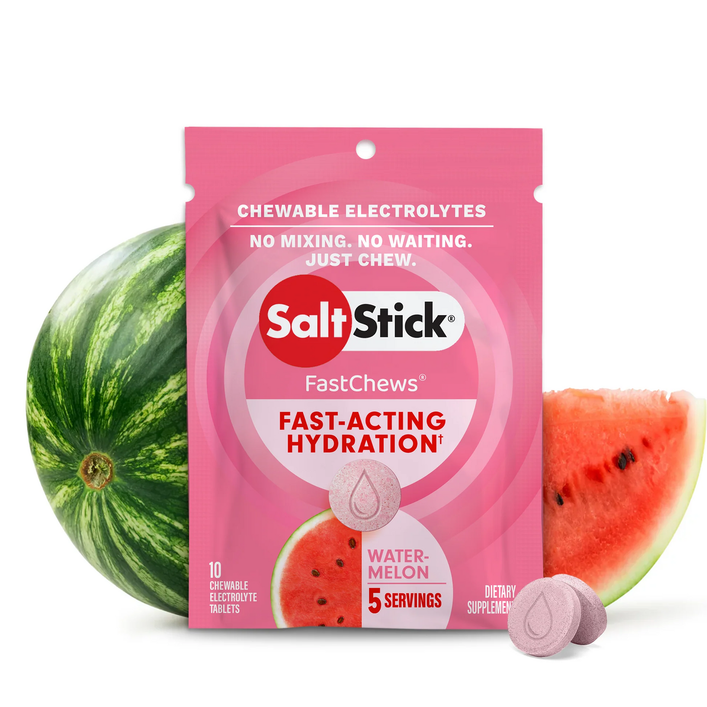 SALTSTICK Electrolyte Fastchews (Packet 10ct) - WATERMELON