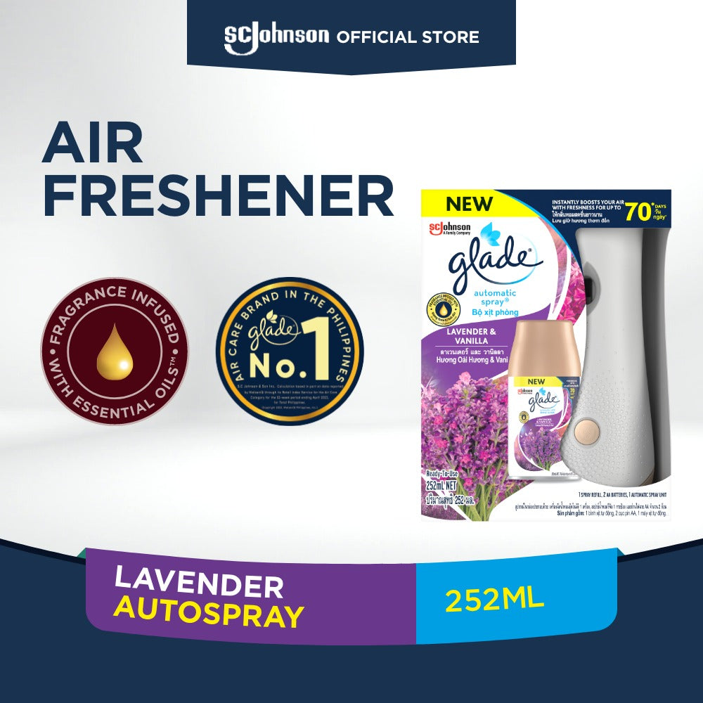 Glade Automatic Spray Primary Air Freshener - Lavender & Vanilla 269ml