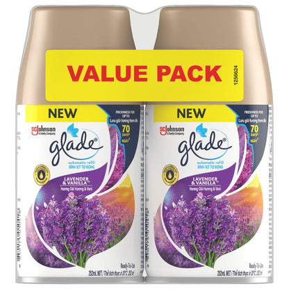 Glade Automatic Spray Refill Air Freshener - Lavender & Vanilla Twin Pack (175g x 2)