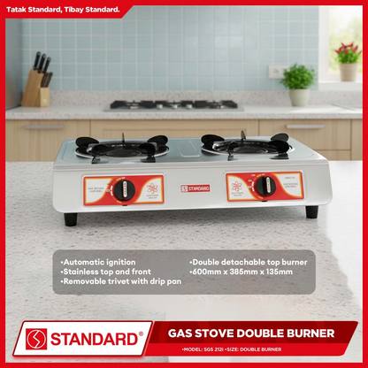 STANDARD DOUBLE BURNER LPG Gas Stove - (BURNER ONLY)