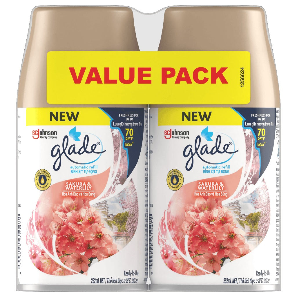 Glade Automatic Spray Refill Air Freshener - Sakura & Waterlily (Twin Pack (175g x 2)