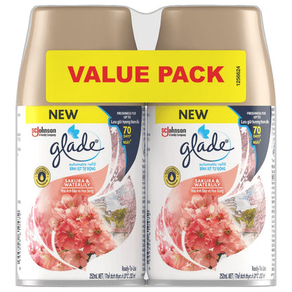 Glade Automatic Spray Refill Air Freshener - Sakura & Waterlily (Twin Pack (175g x 2)