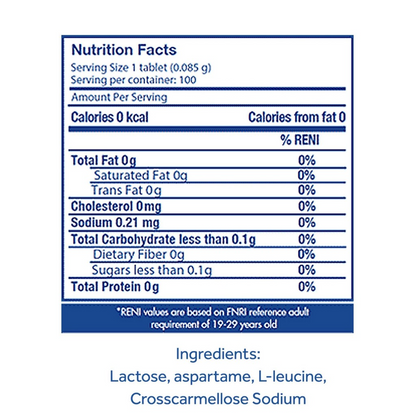 EQUAL Classic Zero Calorie Sweetener (100 Tablets per Pack) - Sugar Substitute, Diabetic Friendly - BUNDLE OF 3