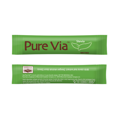 PURE VIA STEVIA Zero Calorie Sweetener (15 Sticks) - Stevia Sweetener, Sugar Free - 1 PACK