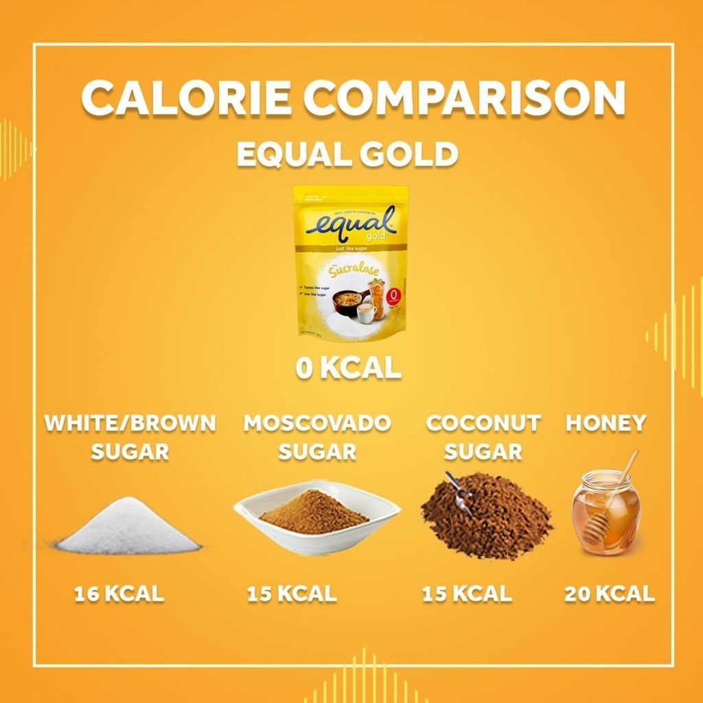 EQUAL Gold Sugarly Zero Calorie Sweetener 150g - (Keto Diet Friendly, Diabetic Friendly) - BUNDLE OF 3