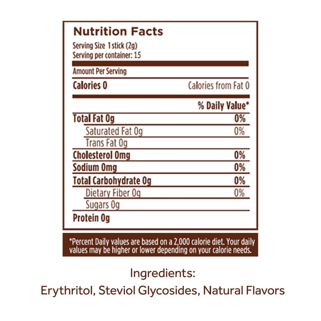 NATURALS STEVIA Zero Calorie Sweetener 15 Sticks - (Natural Stevia Sweetener, Sugar Free) - 1 PACK