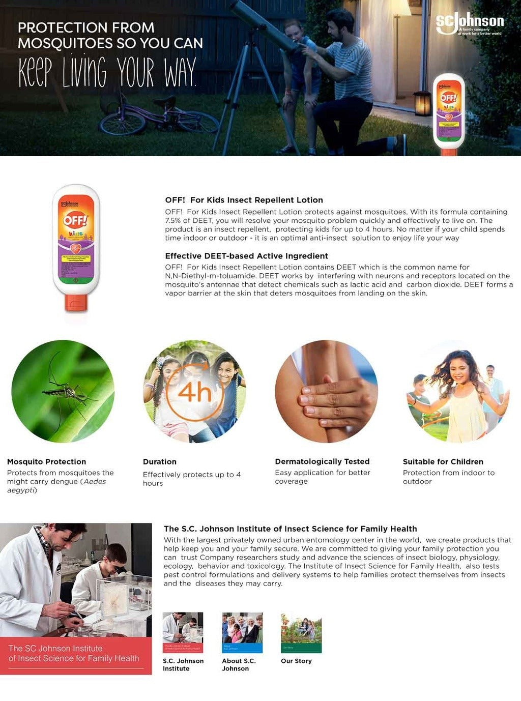 OFF! Kids Mosquito Repellent Lotion 100ml - (Pack of 3)
