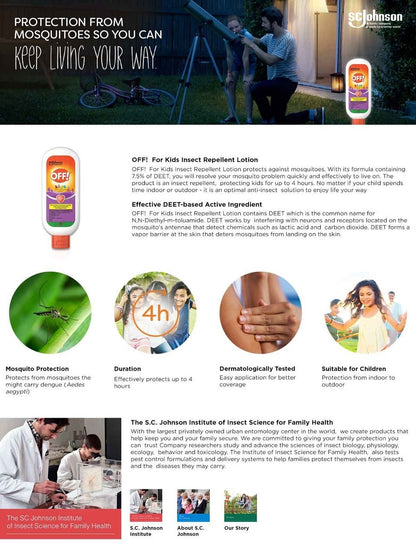 OFF! Kids Mosquito Repellent Lotion 100ml - (Pack of 3)