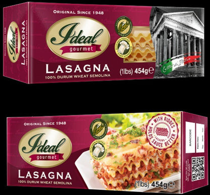 1 CASE -Ideal Gourmet Pasta - LASAGNA 454g (12pcs)