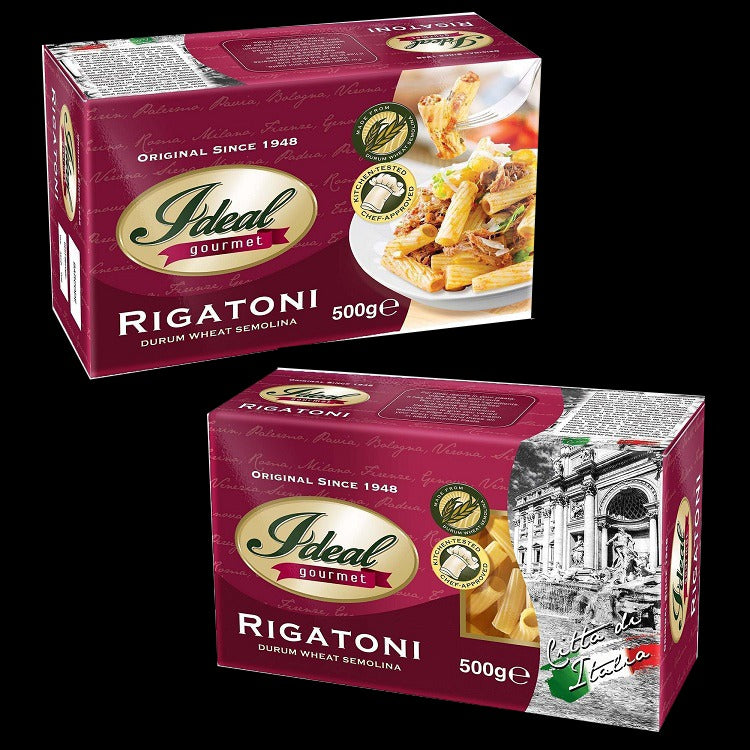 1 CASE -Ideal Gourmet Pasta - RIGATONI 500g (14 pcs)