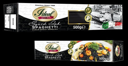 1 CASE -Idea Gourmet Pasta - SQUID INK SPAGHETTI 500g (12 pcs)