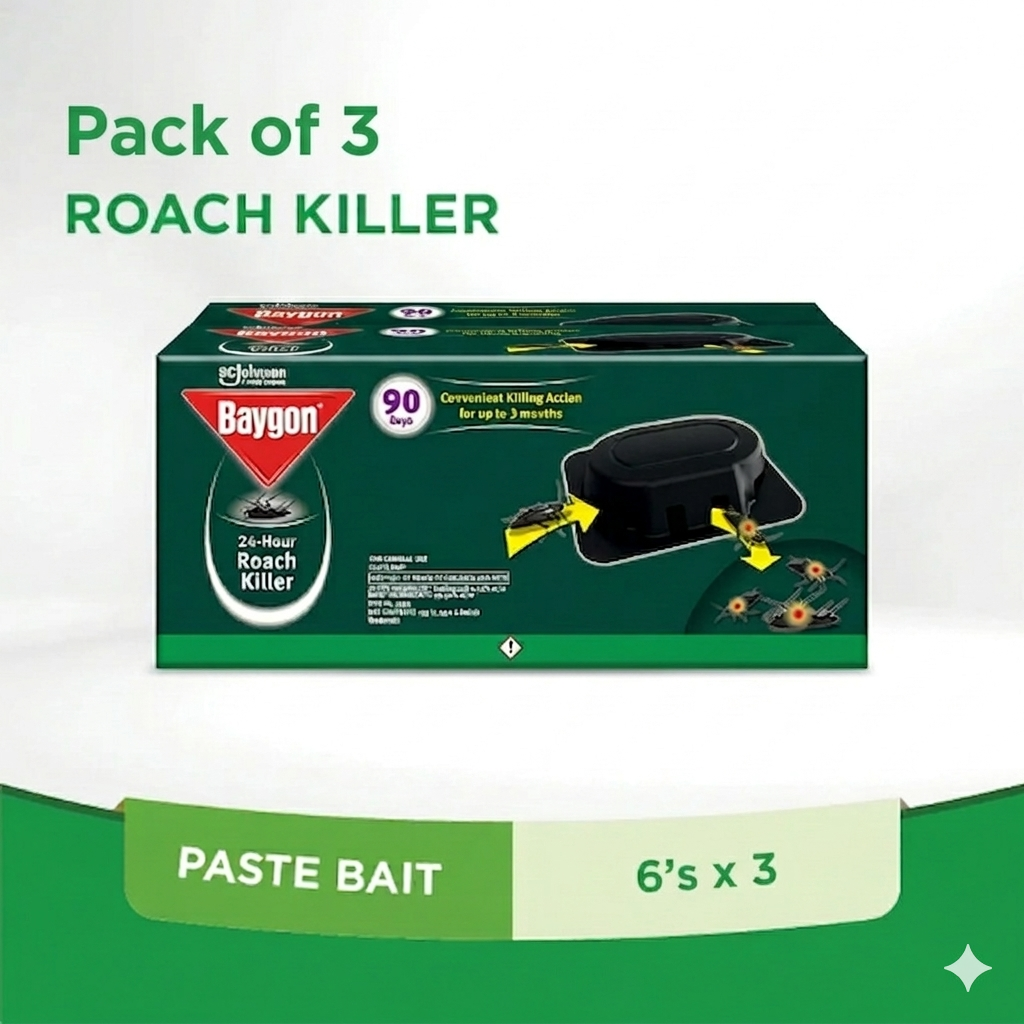 BAYGON 24-HOUR COCKROACH KILLER 6's - (Pack of 3)