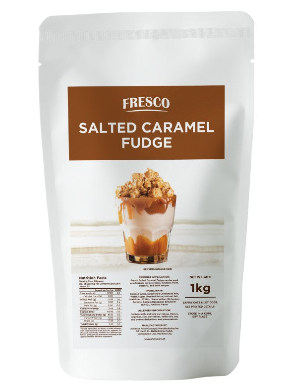 BUNDLE OF 2 - Fresco Chocolate, Caramel and Salted Caramel Fudge 1kg