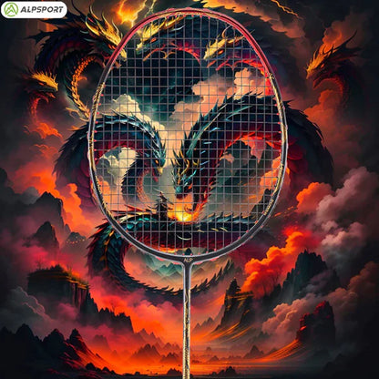 ALP SPORT 1pc QY 4U 100% Full Carbon Fiber Badminton Racket Max 28lbs - ABYSSAL