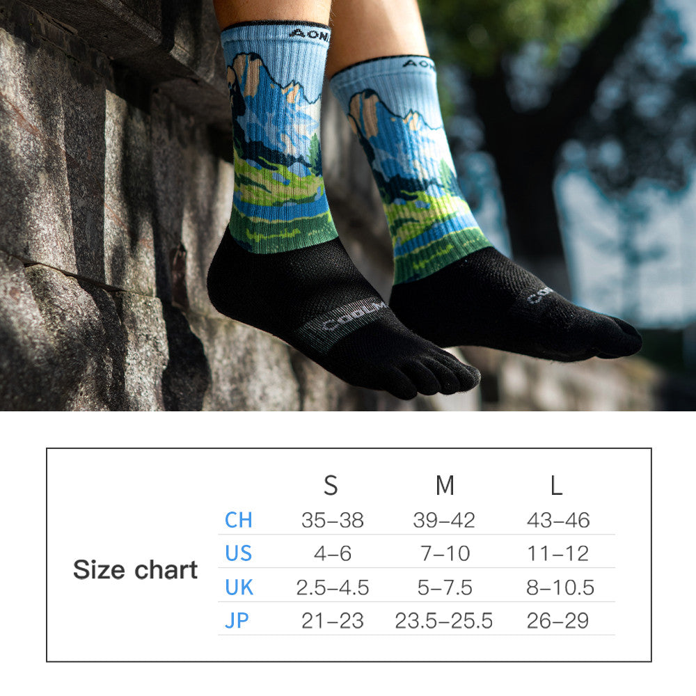 Aonijie Calf Toe Socks Model no. E4843 - GREEN