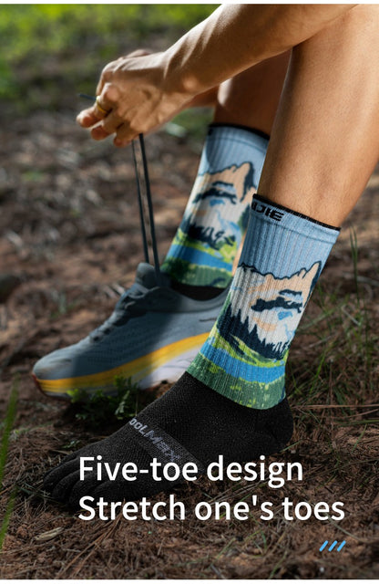 Aonijie Calf Toe Socks Model no. E4843 - BLUE