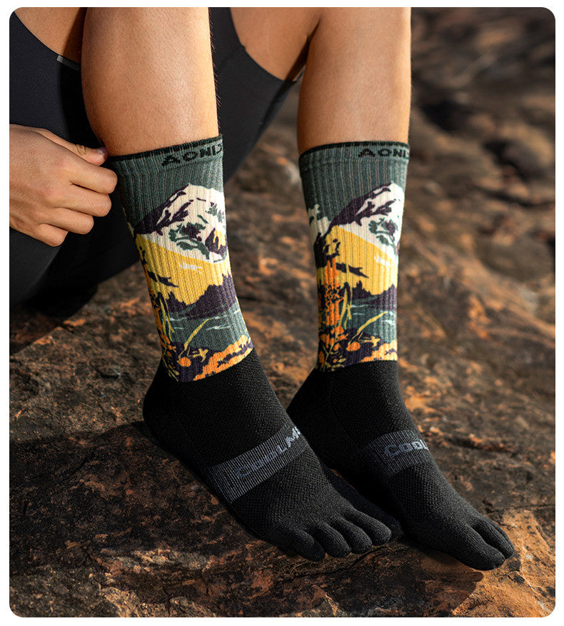 Aonijie Calf Toe Socks Model no. E4843 - GREEN