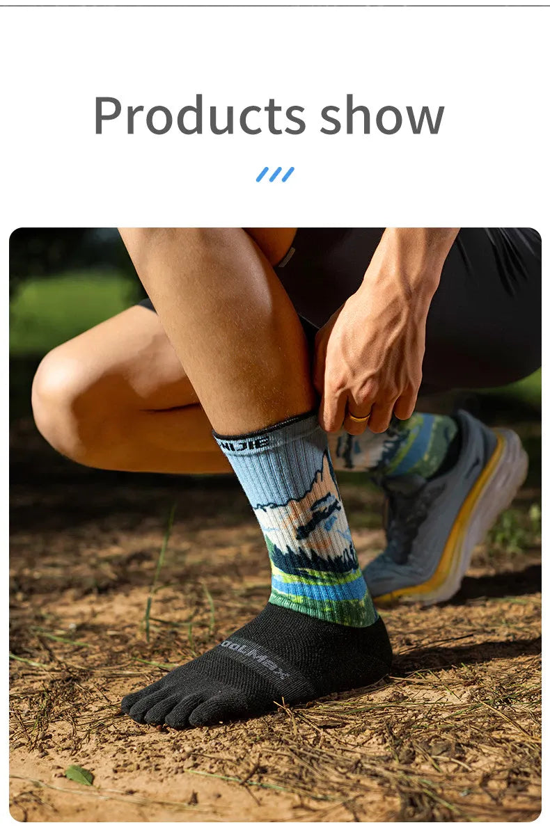 Aonijie Calf Toe Socks Model no. E4843 - BLUE