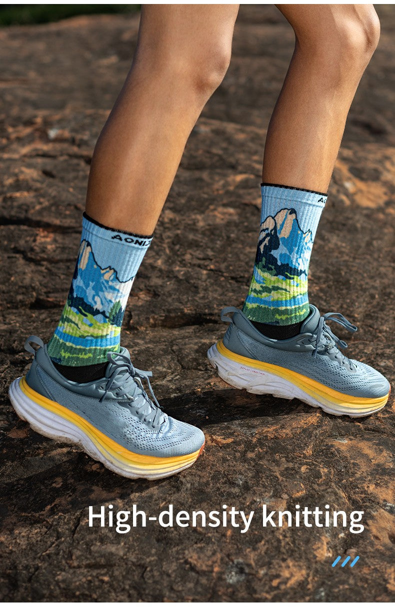 Aonijie Calf Toe Socks Model no. E4843 - BLUE