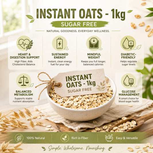 INSTANT OATS 1kg - Sugar free Healthy Oats -EXP.DATE MARCH 2027